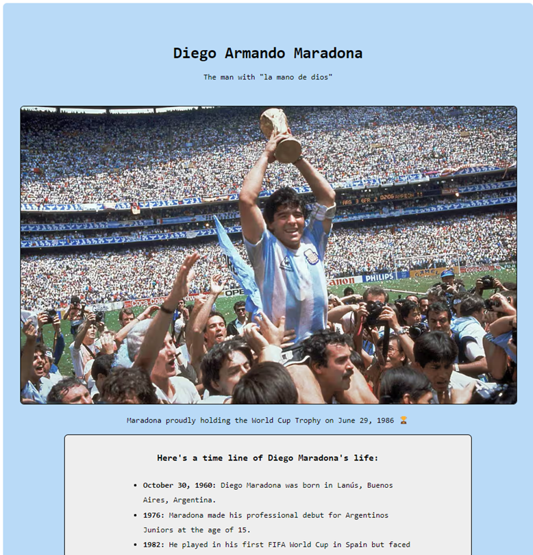 Maradona Tribute
